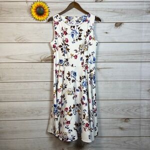 Grace Karin Women Floral Print Sleeveless Dress Size M Blue Pink White